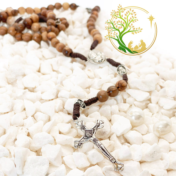 Olive wood beads rosary from Holy Land. Perfect Catholic Rosary gift for any religious occasion Baptism, communion, confirmation, Christmas