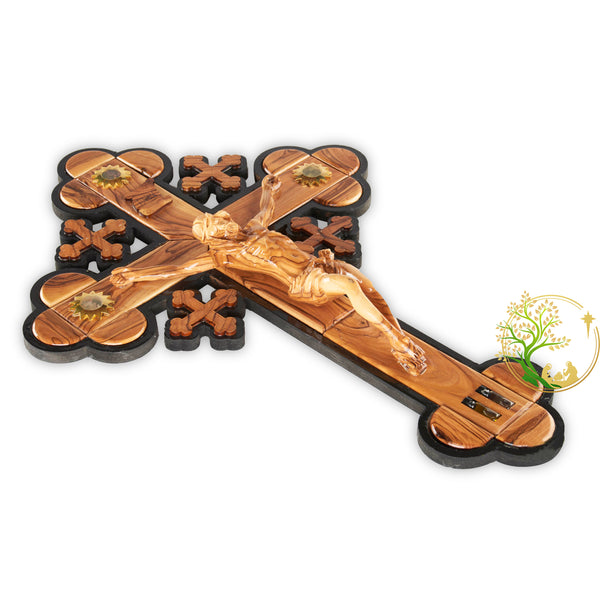 Large wall Cross | Holy Land crucifix cross | Olive wood Catholic cross home décor | Christian religious gift