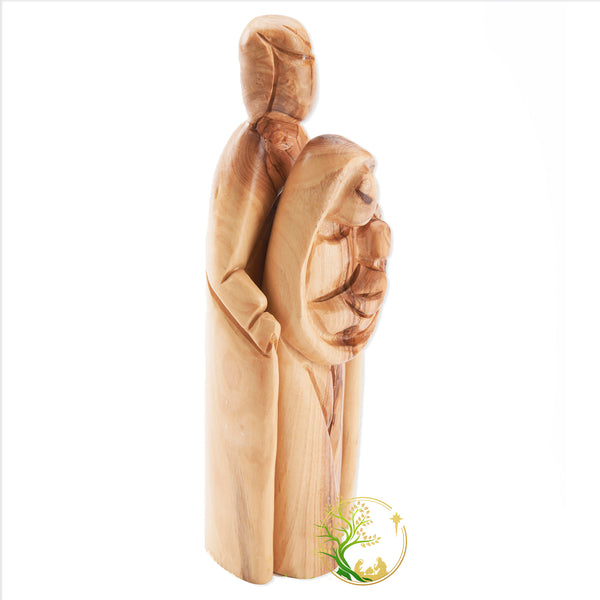 Holy Family figurine of Mary Joseph & baby Jesus | Holy Land Olive wood Family Statue| Religious Christmas home décor