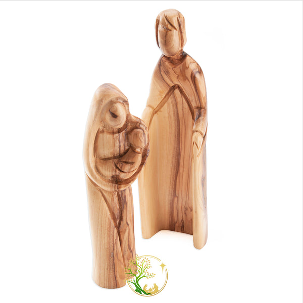 Holy Family figurine of Mary Joseph & baby Jesus | Holy Land Olive wood Family Statue| Religious Christmas home décor