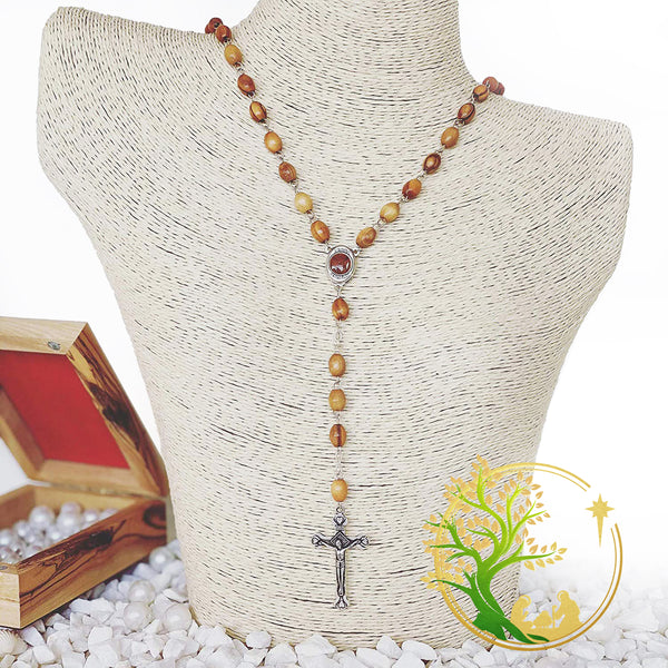Handmade Olive wood beads rosary from Holy Land. A Symbol of Faith and Natural Beauty Catholic Rosary gift for any religious occasion Baptism, communion, confirmation, Christmas
